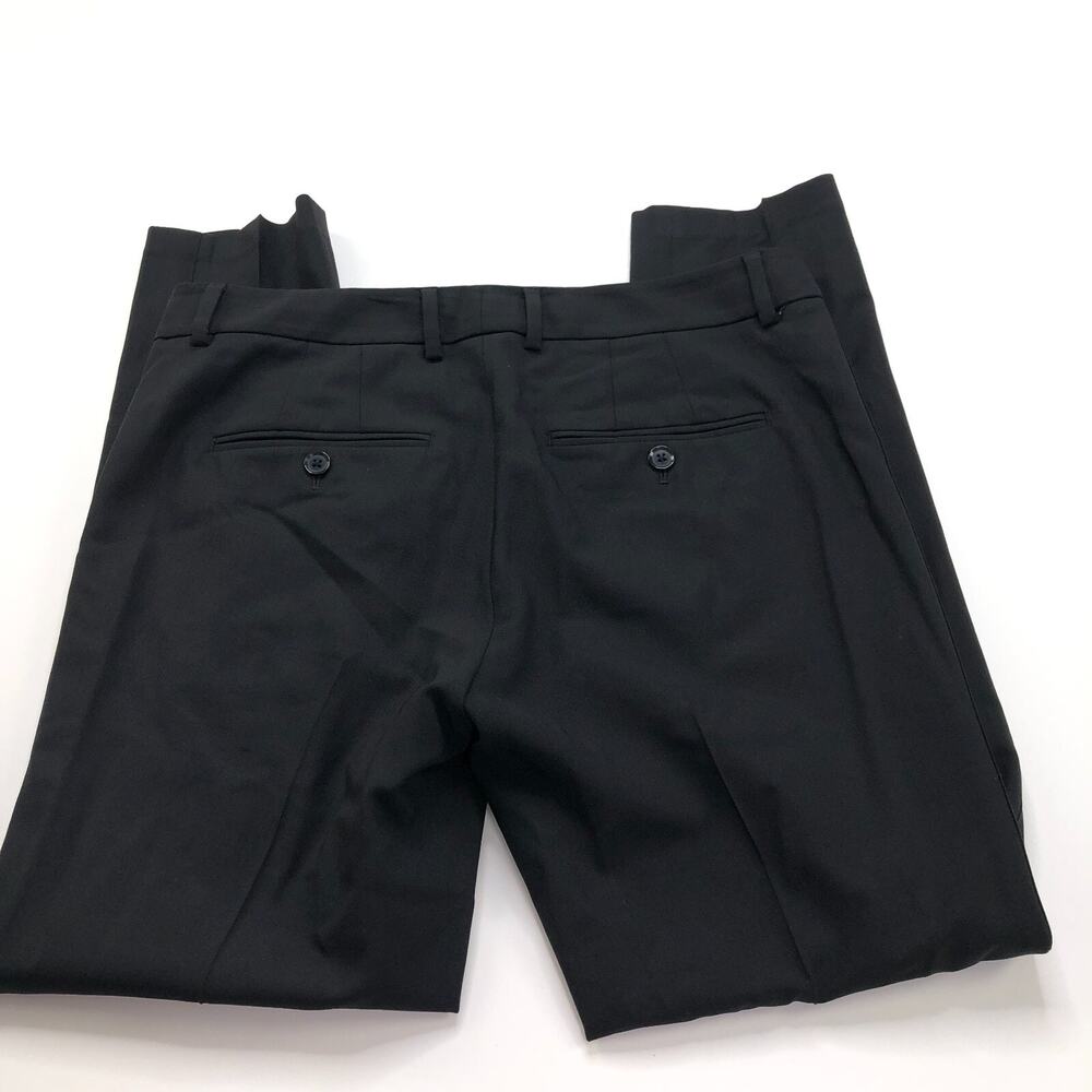 Vince Side Strapping Dress Pant 6 (Fit 33W 28L) Mid Rise VR556-20585 Black
